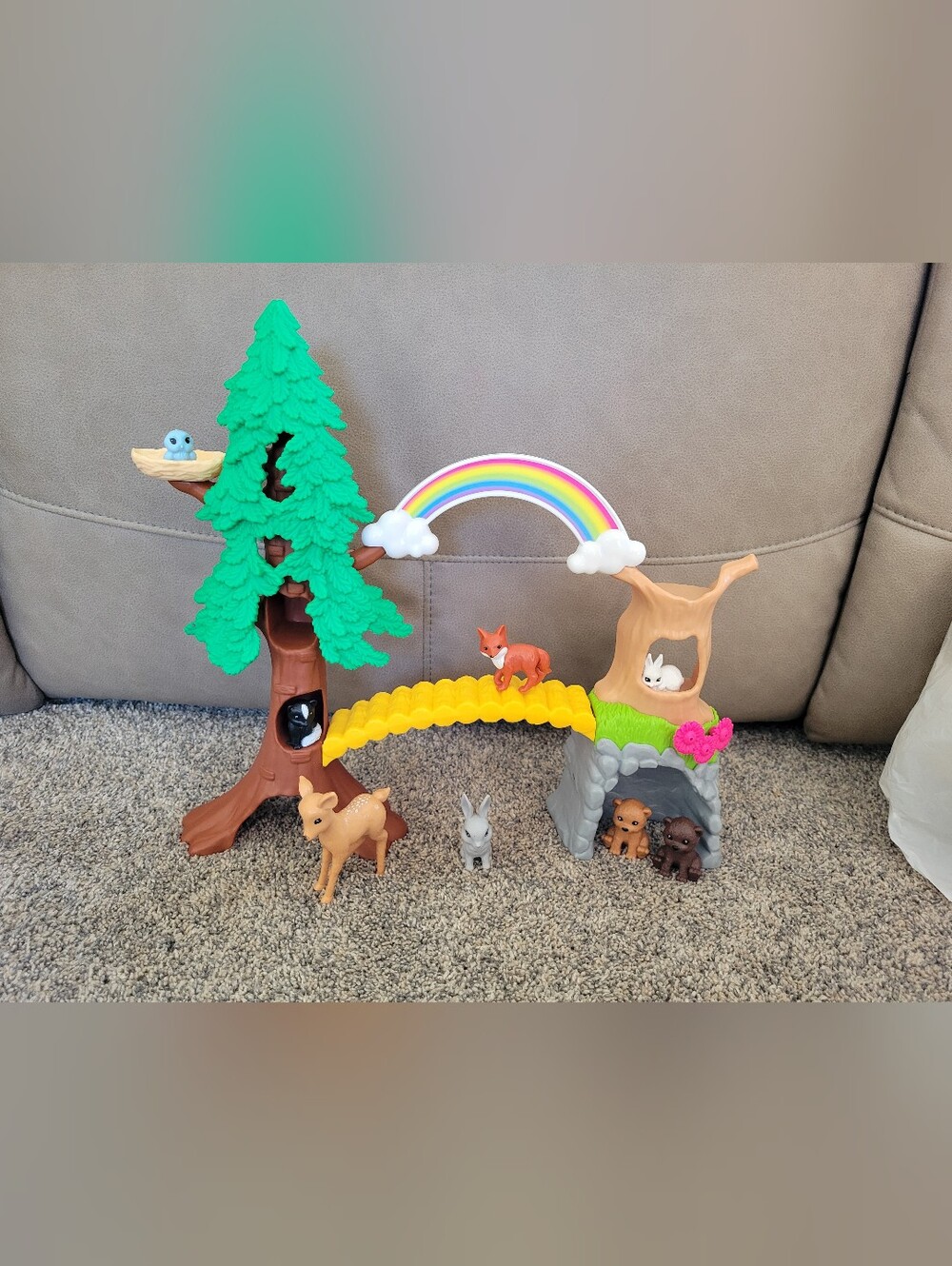 Barbie wilderness Animal Playset with Tree, Bridge, and Figures